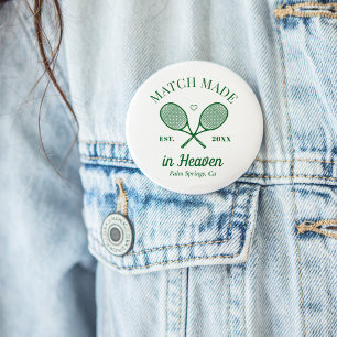 Badge Rond 5 Cm Club de tennis Bachelorette fait pour le ciel