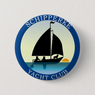 Badge Rond 5 Cm Club de yacht de Schipperke