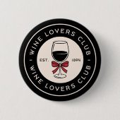 Badge Rond 5 Cm Club des amateurs de vin (Devant)