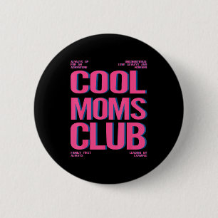Badge Rond 5 Cm Club des mamans rétro cool joyeuse fête des mères 
