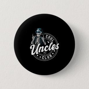 Badge Rond 5 Cm Club des oncles cool rétro drôle squelette nouvel 