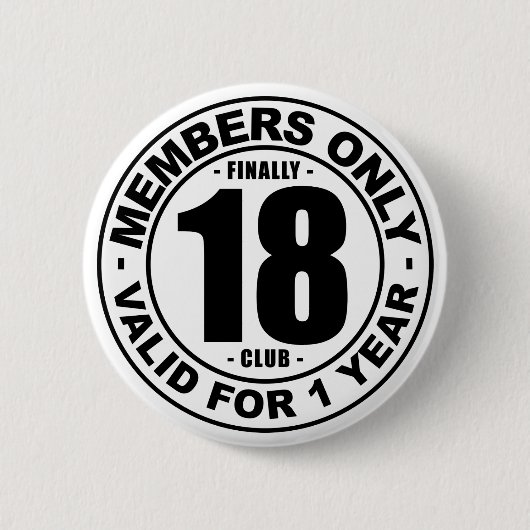 Badge Rond 5 Cm Club enfin 18 (Devant)