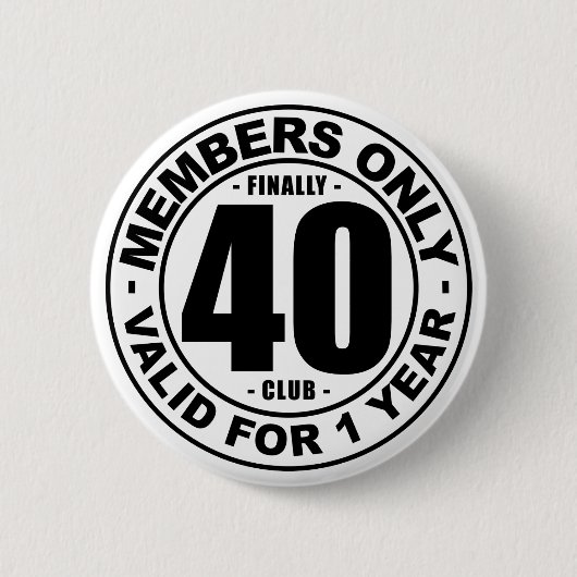 Badge Rond 5 Cm Club enfin 40 (Devant)