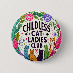 Badge Rond 5 Cm Club féminin sans chats