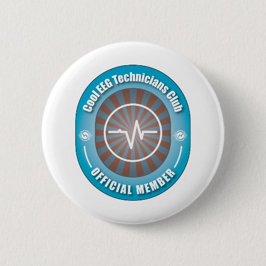 Badge Rond 5 Cm Club frais de techniciens d'EEG (Devant)