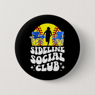 Badge Rond 5 Cm Club Social de Côté Maman Douce d'un Joueur Douce