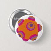 Badge Rond 5 Cm ClumpBubble - orange (Devant & derrière)