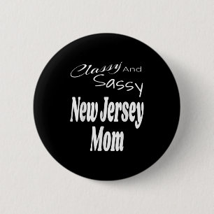 Badge Rond 5 Cm Cly et Sy New Jersey Maman Drôle Humour Citation