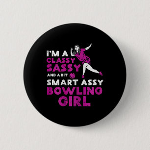 Badge Rond 5 Cm Cly Sy Smart Bowling fille Bowler femmes filles en