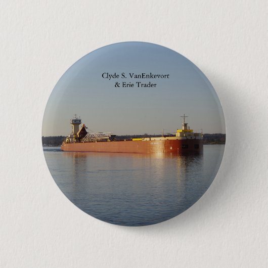 Badge Rond 5 Cm Clyde S. VanEnkevort & Erie Trader bouton (Devant)