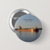 Badge Rond 5 Cm Clyde S. VanEnkevort & Erie Trader bouton (Devant & derrière)
