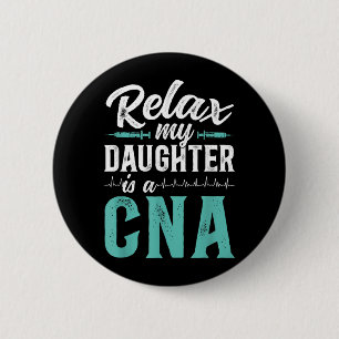 Badge Rond 5 Cm Cna infirmière certifiée instantanée Papa drôle Cn
