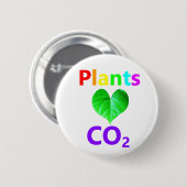Badge Rond 5 Cm CO2 d'amour de plantes (Devant & derrière)