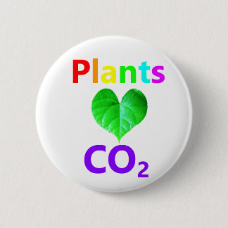Badge Rond 5 Cm CO2 d'amour de plantes