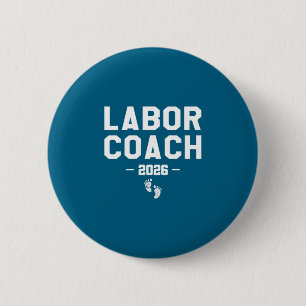 Badge Rond 5 Cm Coach de travail estimé 2026 papa pour la première