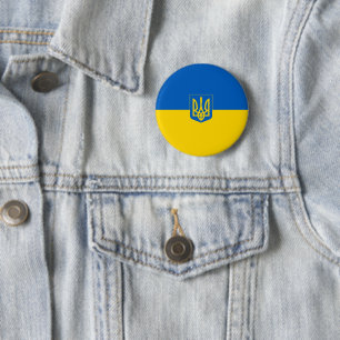 Badge Rond 5 Cm Coat des bras de Ukrainian