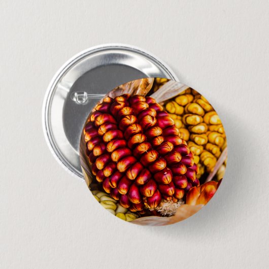 Badge Rond 5 Cm Cobs de maïs (Devant & derrière)