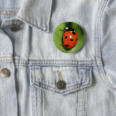 Badge Rond 5 Cm Coccinelle (En situation)