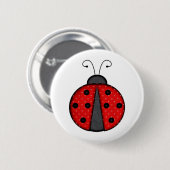 Badge Rond 5 Cm Coccinelle mignonne (Devant & derrière)