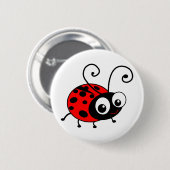 Badge Rond 5 Cm Coccinelle mignonne (Devant & derrière)