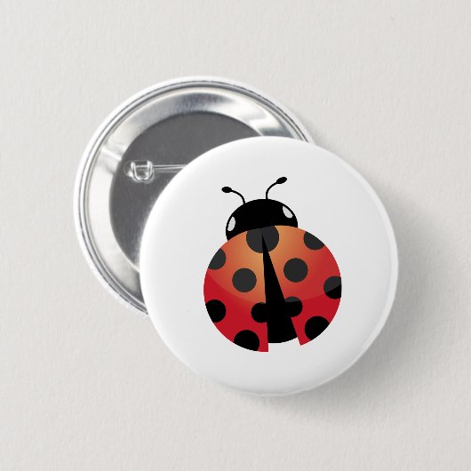 Badge Rond 5 Cm Coccinelle mignonne (Devant & derrière)