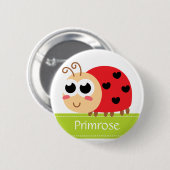 Badge Rond 5 Cm Coccinelle mignonne de bébé avec des taches de (Devant & derrière)