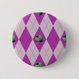 Badge Rond 5 Cm Coccinelle pourpre d'Arglye