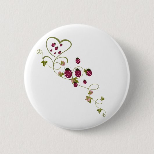 Badge Rond 5 Cm Coccinelles d'amour (Devant)