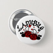 Badge Rond 5 Cm Coccinelles mignonnes (Devant & derrière)