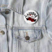 Badge Rond 5 Cm Coccinelles mignonnes (En situation)