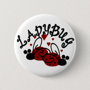 Badge Rond 5 Cm Coccinelles mignonnes