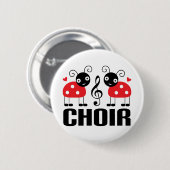 Badge Rond 5 Cm Coccinelles mignonnes de rouge de choeur (Devant & derrière)