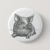 Badge Rond 5 Cm Cochon (Devant)