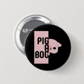 Badge Rond 5 Cm Cochon A Boo (Devant & derrière)