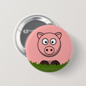 Badge Rond 5 Cm Cochon caricatural rond amusant (Devant & derrière)