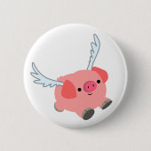 Badge Rond 5 Cm Cochon De Dessin À Charme (Devant)