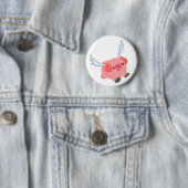 Badge Rond 5 Cm Cochon De Dessin À Charme (En situation)