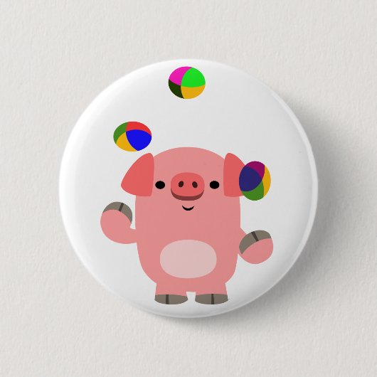 Badge Rond 5 Cm Cochon de dessin mignon (Devant)
