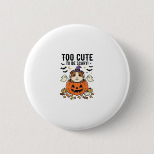 Badge Rond 5 Cm Cochon d'Inde d'Halloween Trop Mignon Pour Être Ef