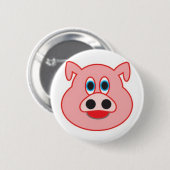 Badge Rond 5 Cm Cochon petit dessin d'illustration didactique (Devant & derrière)