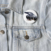 Badge Rond 5 Cm cochon volant (En situation)