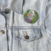 Badge Rond 5 Cm Cockatiel (En situation)