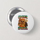 Badge Rond 5 Cm Cocker Spaniel Copy (Devant & derrière)