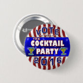 Badge Rond 5 Cm Cocktail 2016 drôle de parodie d'élection (Devant & derrière)