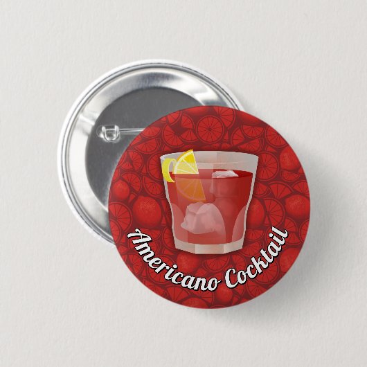 Badge Rond 5 Cm Cocktail Americano (Devant & derrière)