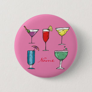 Badge Rond 5 Cm Cocktail Boisson Assortiment Thunder_Cove