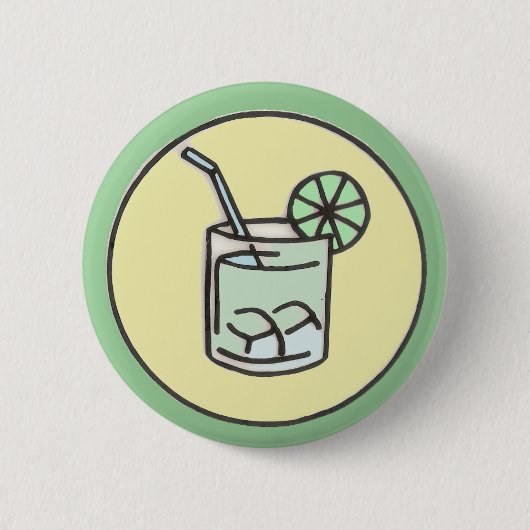 Badge Rond 5 Cm cocktail brésilien de caipirinha (Devant)