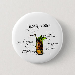 Badge Rond 5 Cm Cocktail du Cuba Libre