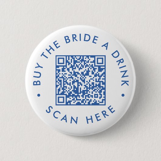 Badge Rond 5 Cm Cocktail moderne rétro Bachelorette bleue (Devant)