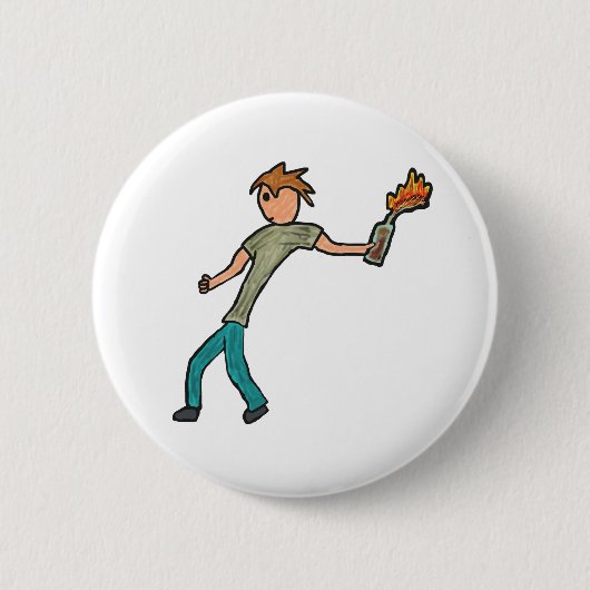 Badge Rond 5 Cm Cocktail Molotov (Devant)
